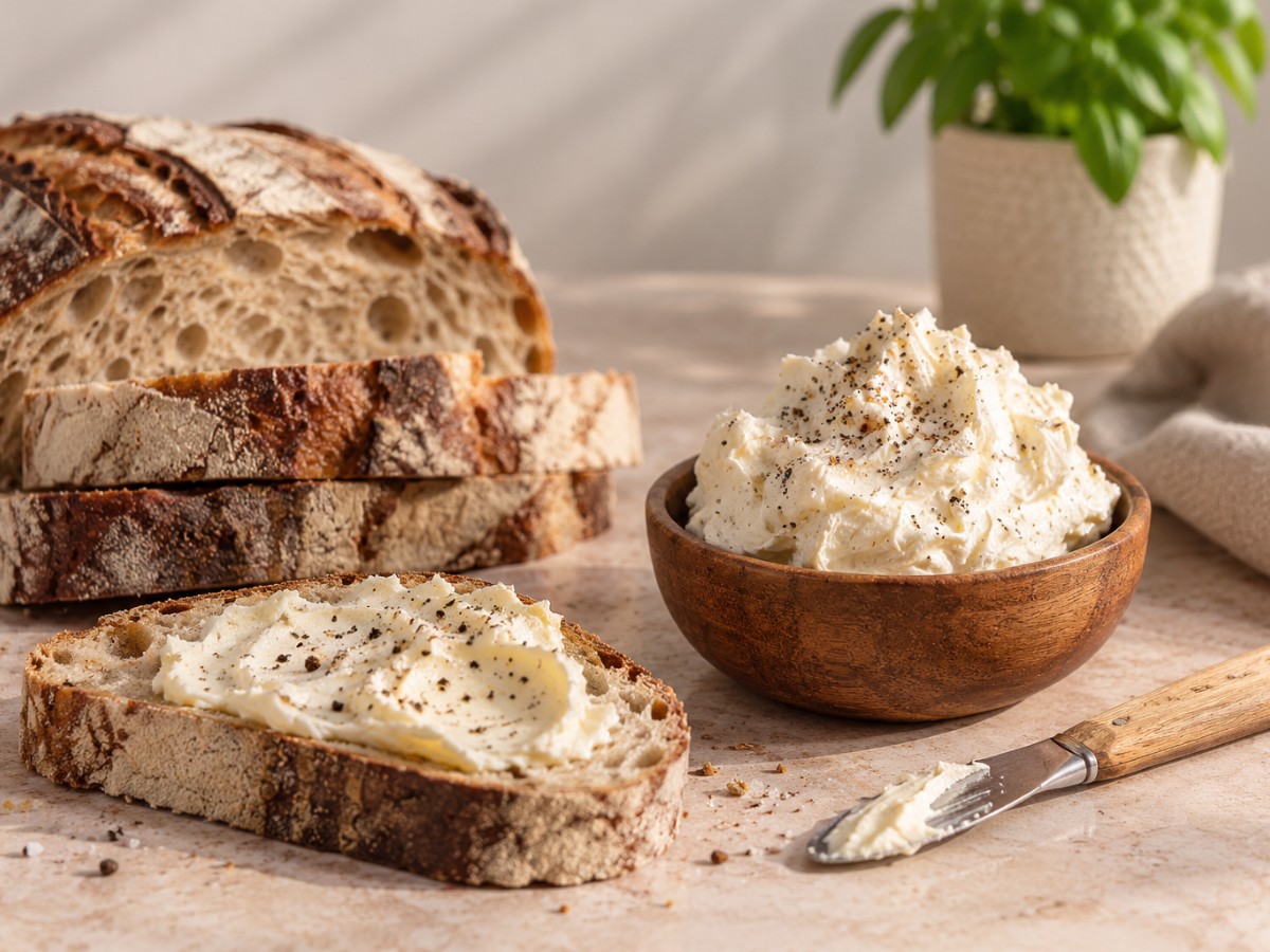 Brød med surdeig & Pisket smør